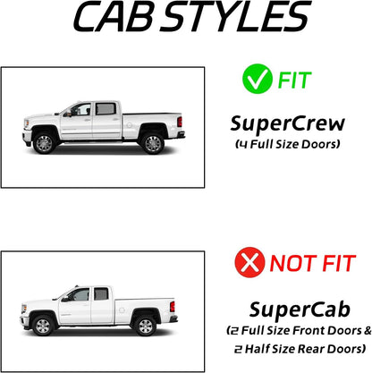 in Channel Rain Guards Fit for 2009-2014 Ford F-150 Crew Cab Full-Size Doors, Window Vent Visors Shades, Side Window Wind Deflectors, 2010 2011 2012 2013