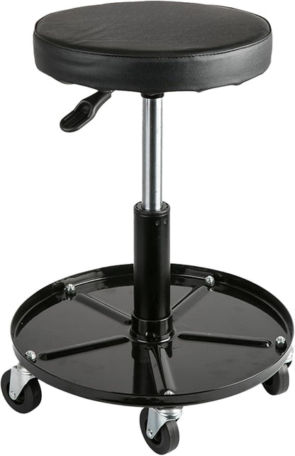 Aain Heavy Duty Adjustable Rolling Seat, with Tool Tray, 5pcs Casters, 15.3" to 20.2"