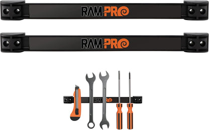 Vanitek 12-Inch Magnetic Metal Tool Holder Organizer Racks, Heavy-Duty Bar for Garage/Workshop (2 Pieces)