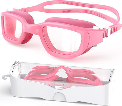Kids Swim Goggles,Swimming Goggles for Kids 6-14, Anti-Fog UV Protection Pool Glasses for Boys Girls