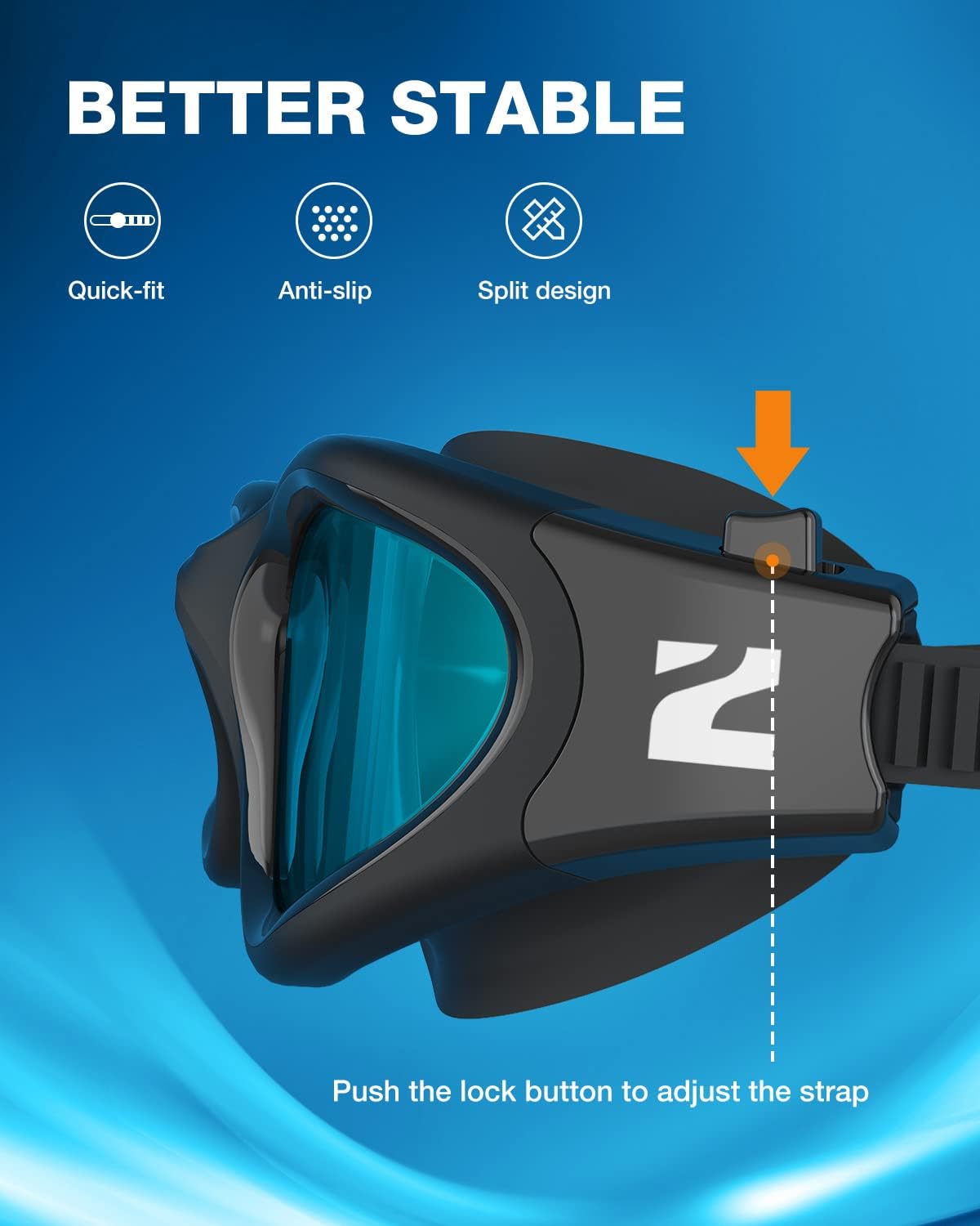 ZIONOR Swim Goggles, G1 SE Swimming Goggles Anti-fog for Adult Men Women