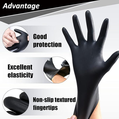 PROMEDIX P Nitrile Disposable Gloves,4mil-100 Count,Gloves Disposable Latex Free,Powder Free for Cooking,Household,Food safe