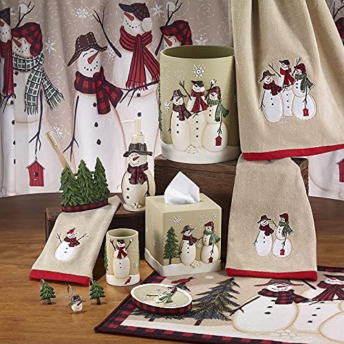 Avanti Linens - Tumbler, Resin Countertop Accessories, Christmas Decorations (Snowmen Gathering Collection)