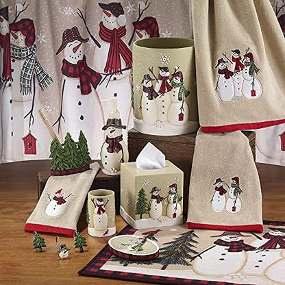Avanti Linens - Tumbler, Resin Countertop Accessories, Christmas Decorations (Snowmen Gathering Collection)
