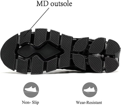 Vooncosir Men's Fashion Sneakers Breathable Mesh Running Shoes Blade Non Slip Soft Sole Casual Athletic Walking Shoes