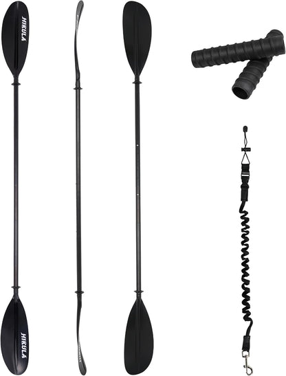 Kayak Paddle Aluminum Shaft Paddle with Nylon Blades, Floating Adjustable Kayaking Oars, 3 Piece, 220-240cm/86-94 Inches,Black/Rose/Teal/Black/Orange/Grey