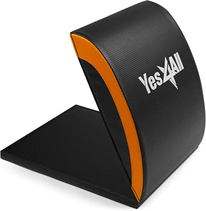 Yes4All Ab Exercise Mat Tailbone & No Tailbone, Foldable Abdominal Sit Up Support Pad, Abs Workout Equipment for Core Training and Lower Back