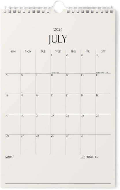 Karto Wall Calendar 2026-2027 11x17 in - Beige 2.0