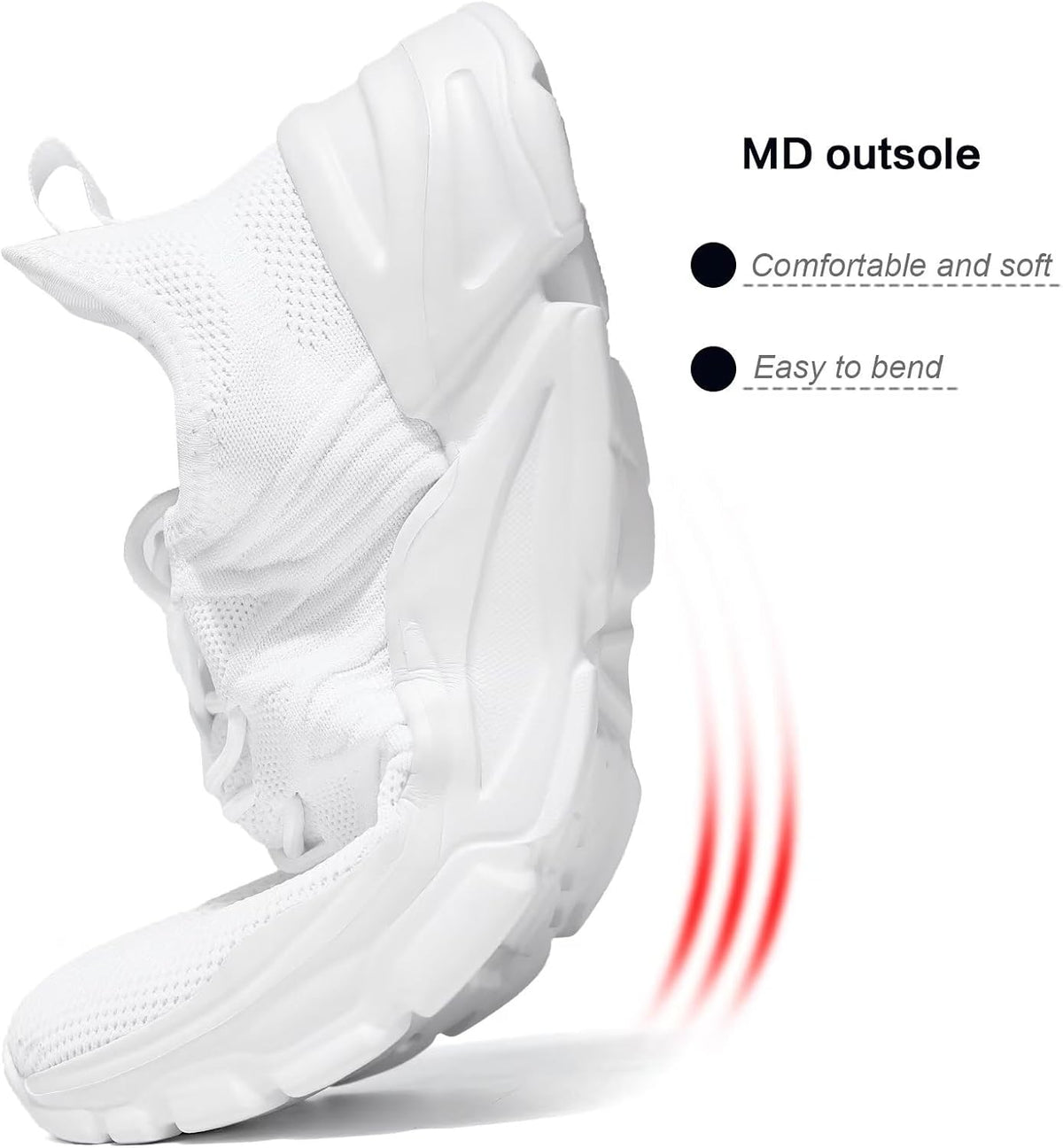 Mens Slip On Running Shoes Athletic Walking Trainers Lightweight Breathable Mesh Tennis Sneakers