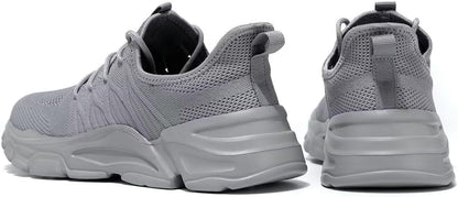 Mens Slip On Running Shoes Athletic Walking Trainers Lightweight Breathable Mesh Tennis Sneakers