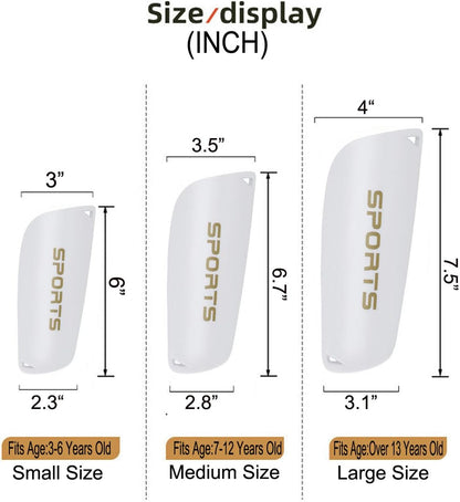 Soccer Shin Guards for Kid Youth Teen Adult - Shin Guards Sleeves with Inserted Pocket Cushion Protection Reduce Shocks and Injuries for TeamSports