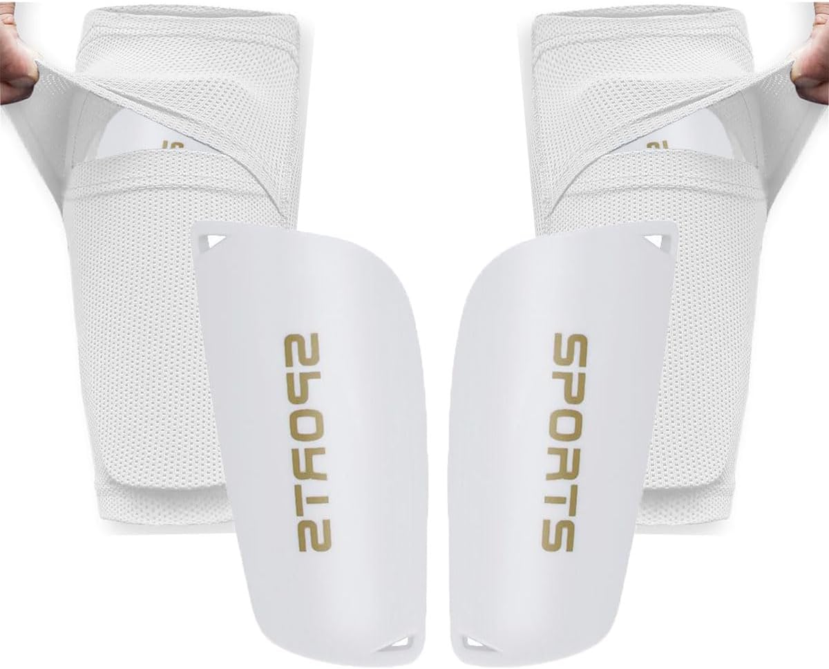 Soccer Shin Guards for Kid Youth Teen Adult - Shin Guards Sleeves with Inserted Pocket Cushion Protection Reduce Shocks and Injuries for TeamSports