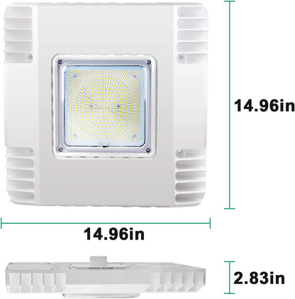 OSTEK 2 Pack LED Gas Station Canopy Light, 150W Carport Ceiling Light 5700K, Outdoor Rated (600W HID/HPS Equivalent), 90-277V IP65 DLC & UL Listed