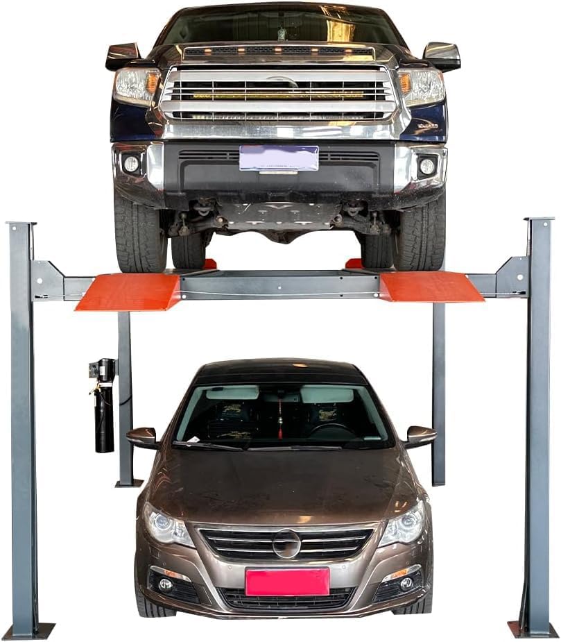 11,000 lbs Four Post Parking Lift, 110V Heavy Duty 4 Post Lift, Suit for Workshop, Maintenance Shop 3 Year Warranty