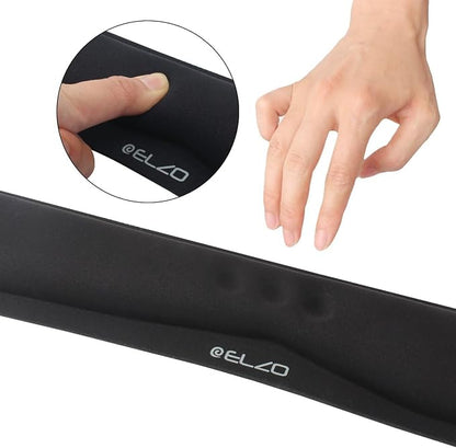 ELZO Keyboard Wrist Rest Pad Support with 65D High-Density Thicken Memory Foam Padding, Ergonomic Design Computer Rest Pad Desk Wrist Mat, Non-Slip Rubber Base Office Laptop | 65D High-Density Thicken Memory Foam Padding, Ergonomic Design Computer Rest...