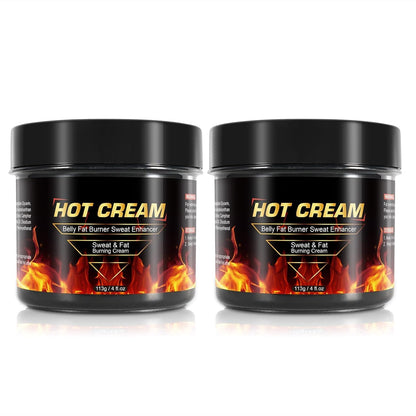 Hot Sweat Cream, Natural Sweat Cream for Belly Fat Burner for Women, Fat Burning Cream for Belly, Hot Cream Weight Loss Workout Enhancer, Cellulite Treatment for Thighs Legs, Arms & Buttocks (2 PCS)