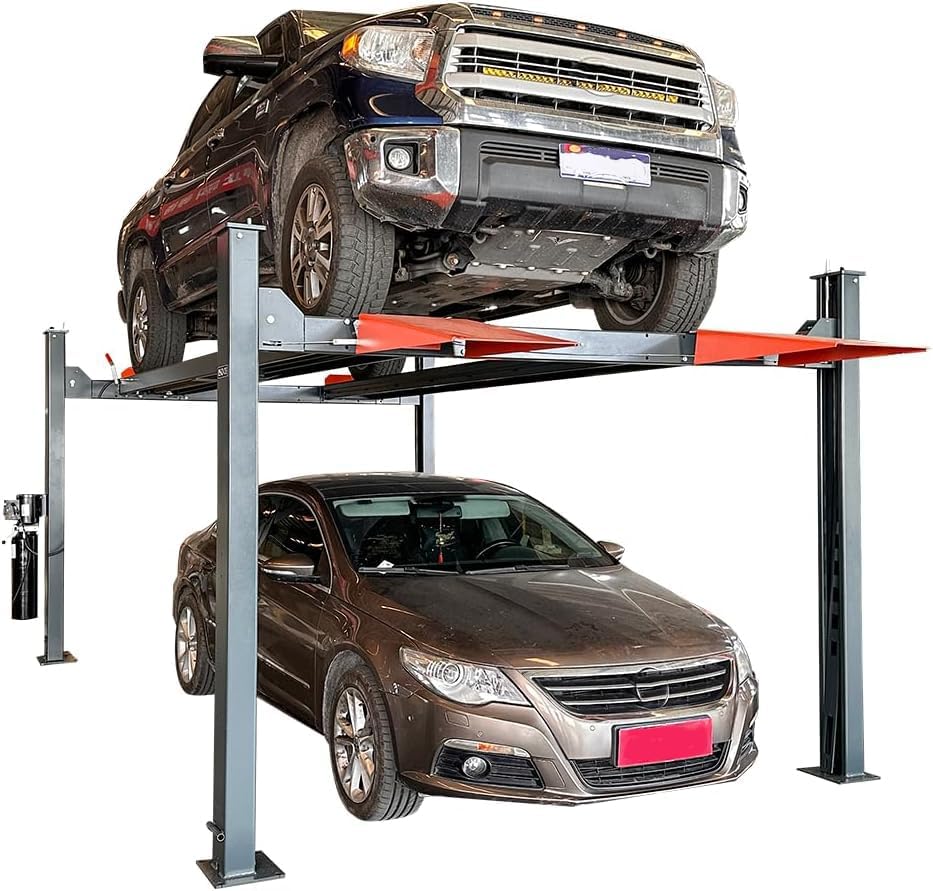11,000 lbs Four Post Parking Lift, 110V Heavy Duty 4 Post Lift, Suit for Workshop, Maintenance Shop 3 Year Warranty