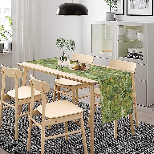 William Morris Original Design Green Table Runner Vintage Floral Table Runner for Dining Table Decor 13 x 120 Inch