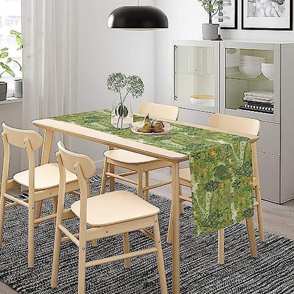 William Morris Original Design Green Table Runner Vintage Floral Table Runner for Dining Table Decor 13 x 120 Inch