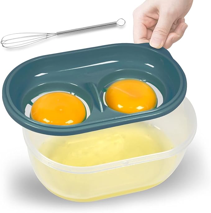 Egg White Separator with Egg Beater, Egg Separator for Raw Egg, Egg White Filter Storage Box Food Grade Level Kitchen Gadgets Egg Separator for Kitchen Cooking