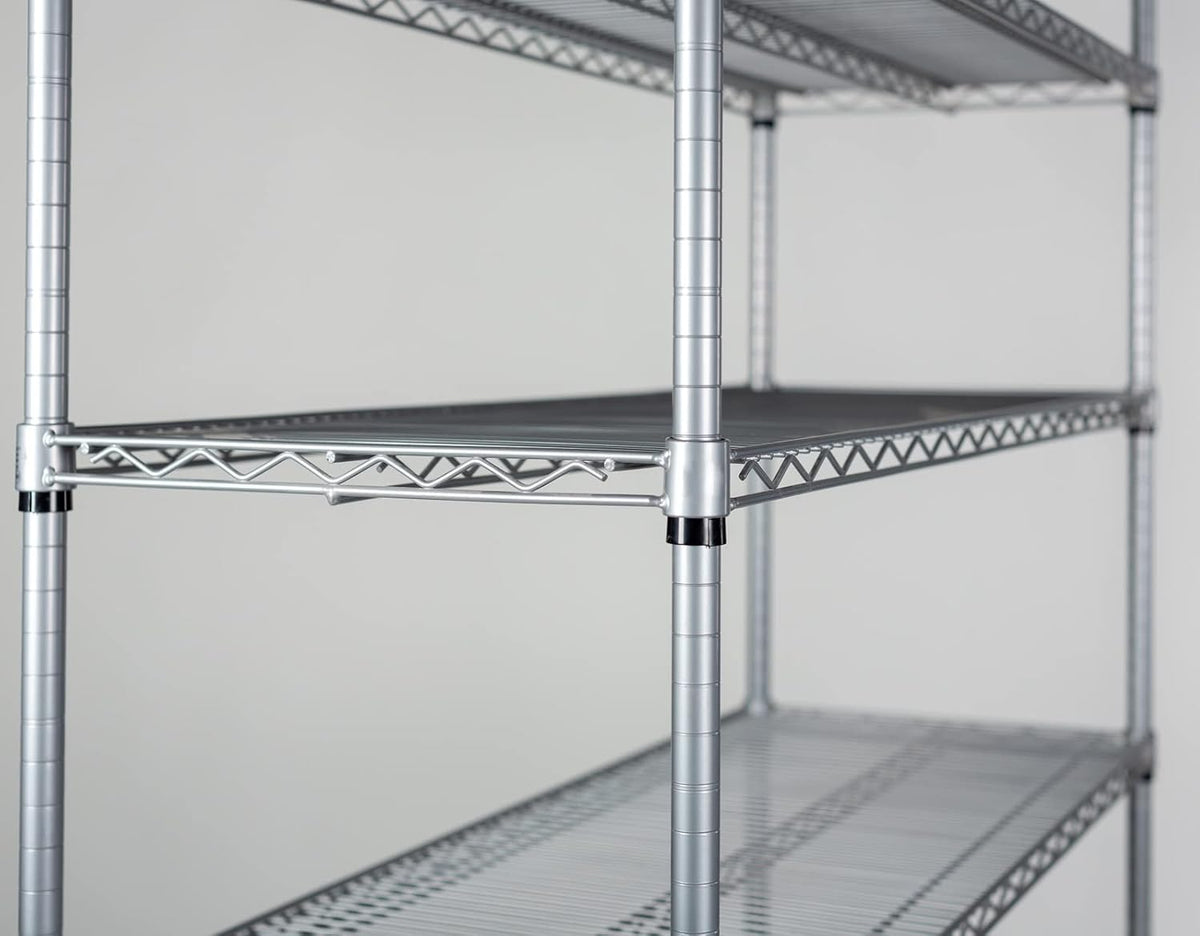 Omega 18" Deep x 48" Wide x 54" High 3 Tier Gray Starter Shelving Unit