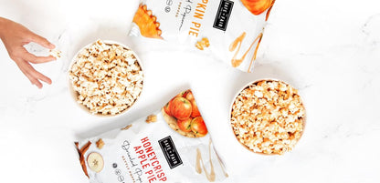 Safe + Fair Plant-Based Gourmet Apple Pie Flavored Popcorn - Honeycrisp Apple Pie Drizzled Kettle Corn Popcorn - Non-GMO + Gluten-Free Snacks,5.5oz
