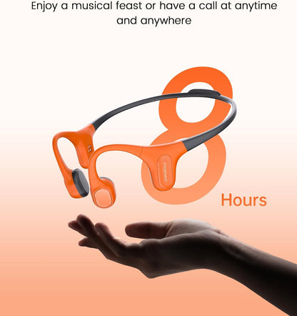 Aerra Bone Conduction Sport Headphones, IP67 Waterproof Workout Earphones, Open-Ear, Wireless Bluetooth with Mic, Secure and Comfortable for Running and Cycling, Green and Purple