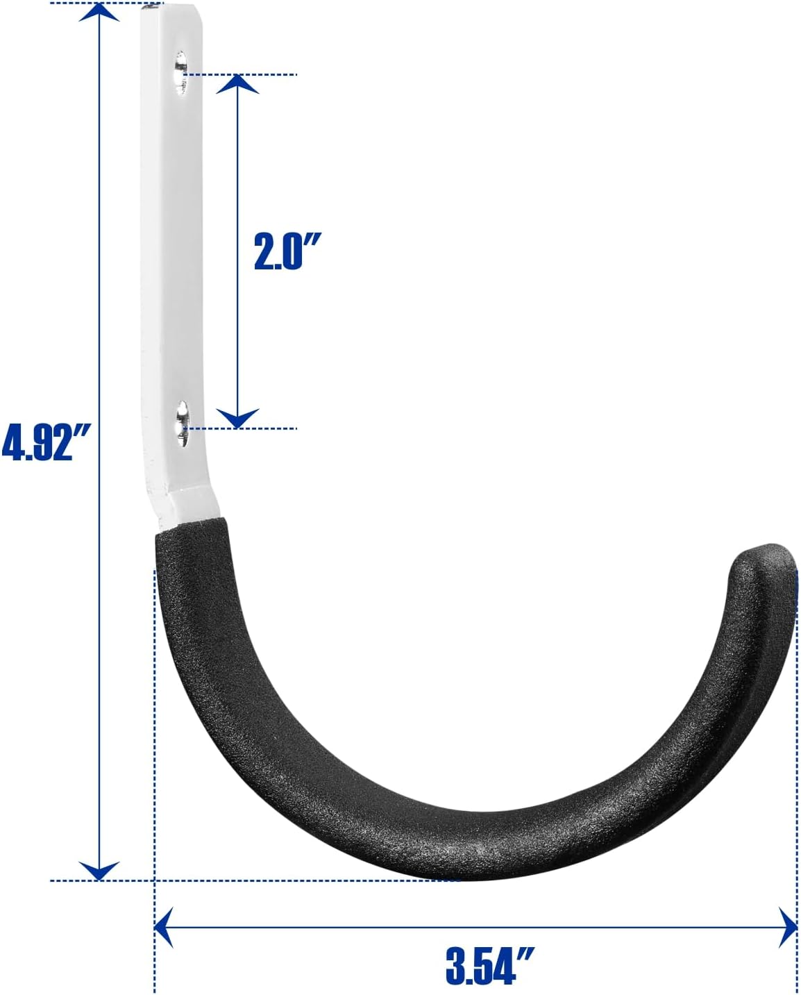 Heavy Duty Steel Garage Hooks,Garage Storage Utility Hooks,Heavy Duty Garage Garden Tool Organizer,Steel Wall Mount Hooks, Garden Hose Hanger, Small U Hooks (Black 2 Pack)