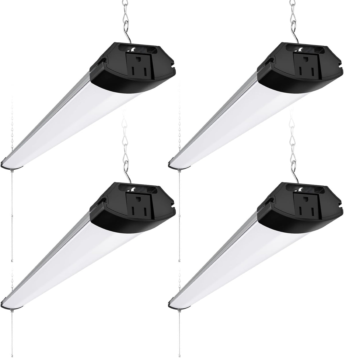 Barrina BS84 LED Shop Lights for Workshop 4FT, 84W, 10000LM, 6500K Linkable Light Fixture for Garage, Basement, Hanging or Flush Mount, ETL, 4 Packs