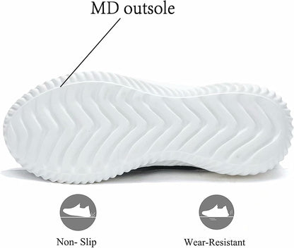 Mens Slip On Running Shoes Athletic Walking Trainers Lightweight Breathable Mesh Tennis Sneakers