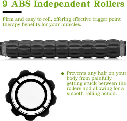 Muscle Roller, Massage Roller Stick for Athletes, Help Reducing Muscle Soreness Cramping Tightness Leg Arms Back Calves Muscle Massager(Gray Black)