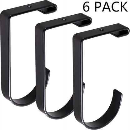 6-Pack Storage Hook for Garage Ceiling Rack & Wall Shelves, Alloy Steel, 70lbs Capacity, Black