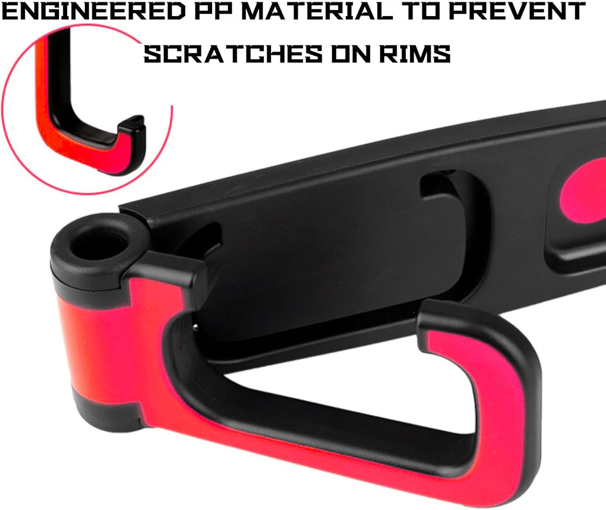 Bike Rack Garage Bicycle Wall Mount Holder Garage Hooks for Hanging Bike Bicycle Vertical Bike Hooks Easily Hang/Detach in Indoor Bike Storage or Garage Organizers and Storage Red