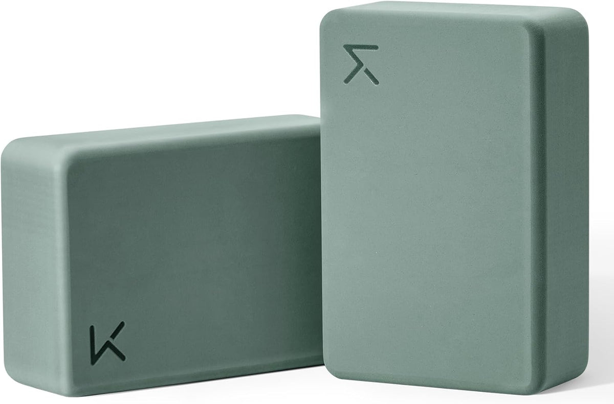 KEEP Yoga Block, High-Density EVA Foam 2 Pack Yoga Block with Non-Slip Textured Surface, Supportive, Lightweight - Ideal for Yoga, Pilates, and Stretching Exercises