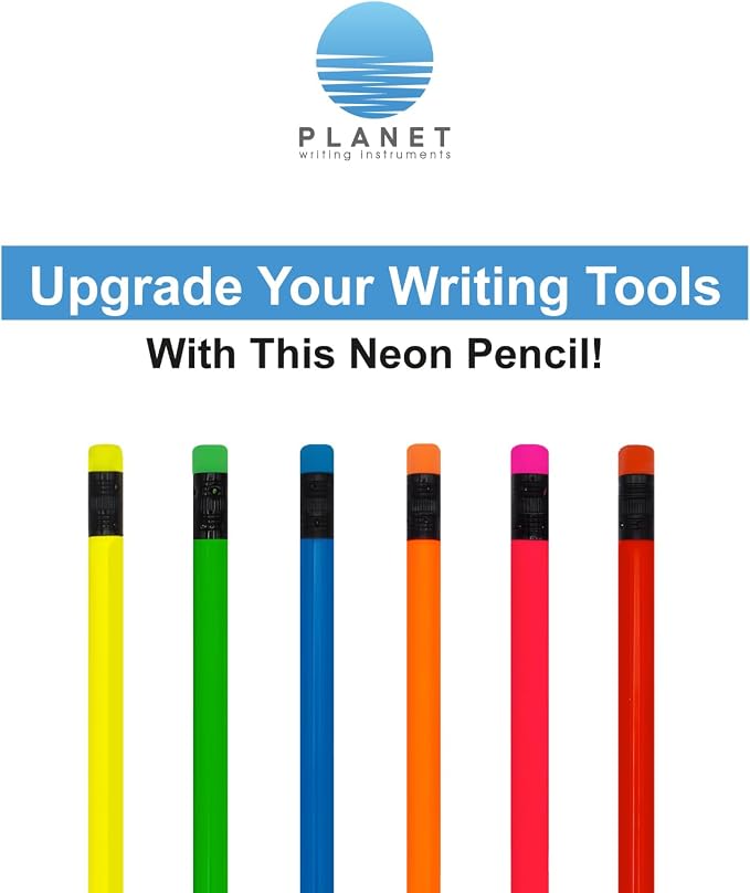 Custom Round Neon Pencil. Promotional Personalized Imprinted Round Neon Pencils. Custom Printed Name/Business/Event Information (Neon Green, 1000 Count, Pack of 1)