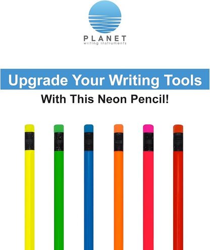 Custom Round Neon Pencil. Promotional Personalized Imprinted Round Neon Pencils. Custom Printed Name/Business/Event Information (Neon Green, 1000 Count, Pack of 1)