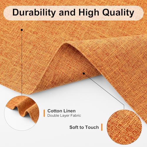 Homaxy Cloths Placemats for Dining Table Set of 4, 13" x 19", Orange
