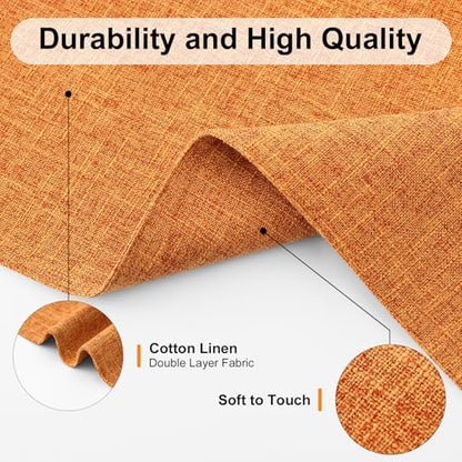 Homaxy Cloths Placemats for Dining Table Set of 4, 13" x 19", Orange
