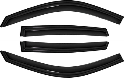 4pc Sun Rain Guards Window Visor Wind Deflector Compatible with Toyota Prius XW20 06-09 Dark Smoke 94963