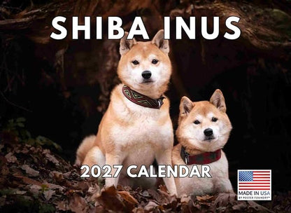 Shiba Inu Calendar 2027 Monthly Wall Calender 12 Month