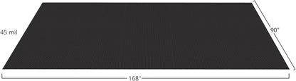 G-Floor Lite Diamond Tread Pattern Midnight Black Vinyl Rollout Garage Flooring Protector Mat for The Garage and Beyond - 7'6" x 14' Size