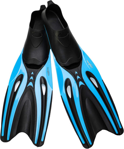 PRO IMPACT Swim Fins for Adults & Kids - Premium Scuba Diving Fins, Snorkeling Flippers for Men & Women - Versatile Swim Training Fins for Lap Swimming, Water Sports & Ocean Adventures