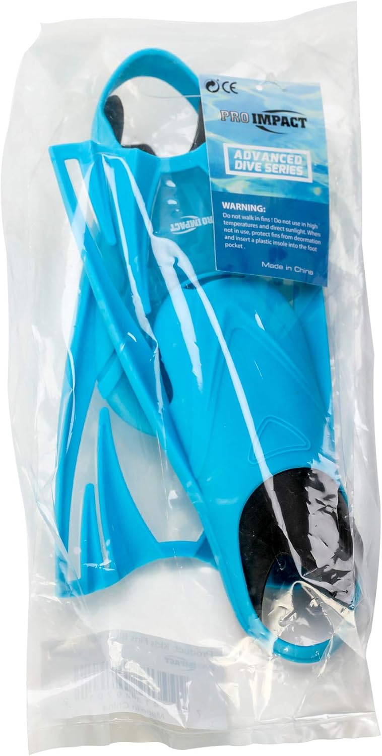 PRO IMPACT Swim Fins for Adults & Kids - Premium Scuba Diving Fins, Snorkeling Flippers for Men & Women - Versatile Swim Training Fins for Lap Swimming, Water Sports & Ocean Adventures