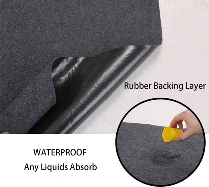Large Motorcycle Mat Under Car Washable Garage Mats Oil Absorbent Pad Rubber Backing Layer Garage Mats Under Car Protects Floor from Spills, Drips, Splashes and Stains Oil Drip Pan (59x72 In)