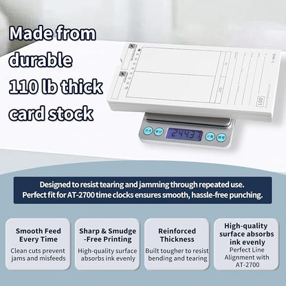 300 AT-2700 Time Cards Compatible with Allied Time USA AT-2700 Time Clock