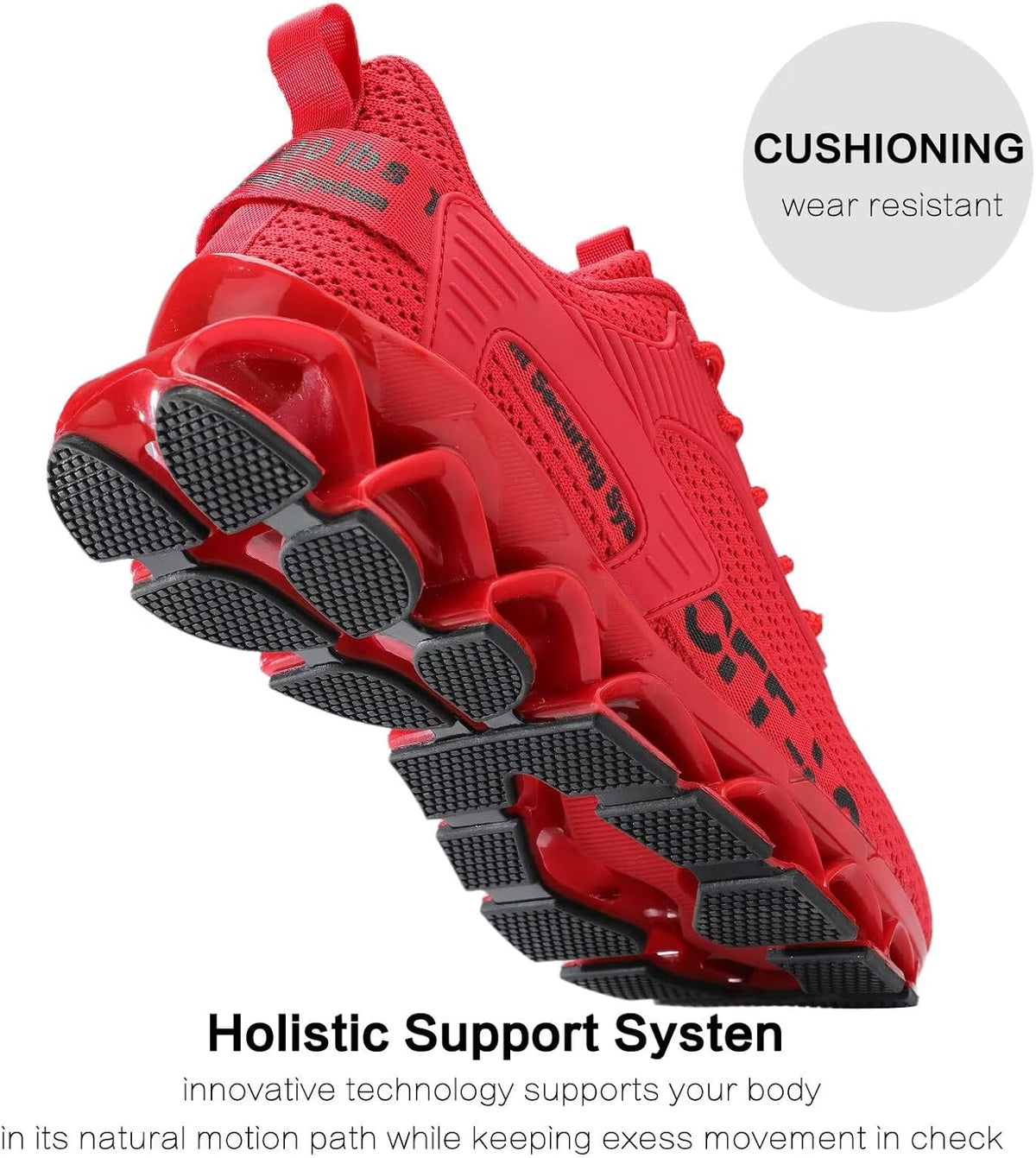 Vooncosir Men's Fashion Sneakers Breathable Mesh Running Shoes Blade Non Slip Soft Sole Casual Athletic Walking Shoes