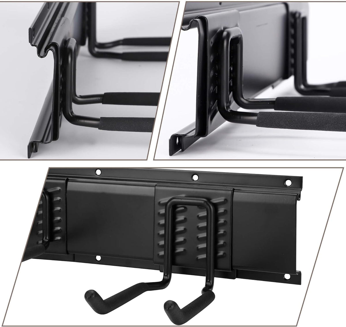 Garage Tool Organizer and Hanging Storage Rack, Heavy Duty Hooks for Organizing Various Tools in Shed, Garden, Yard