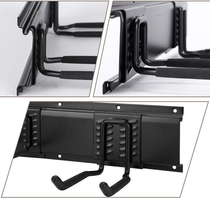 Garage Tool Organizer and Hanging Storage Rack, Heavy Duty Hooks for Organizing Various Tools in Shed, Garden, Yard