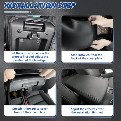 Center Console Cover Compatible with 2025 Subaru Forester, Leather Armrest Cover Arm Rest Box Lid Cover