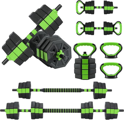 Garvee Adjustable Dumbbell Set, 44/66/88Lbs Free Weight Set with Connector, 4 in 1 Gym Set Used as Kettlebell, Dumbbell, Push up Stand, Weight Plate, Home Gym Weight Dumbbells Set, Fitness Exercises